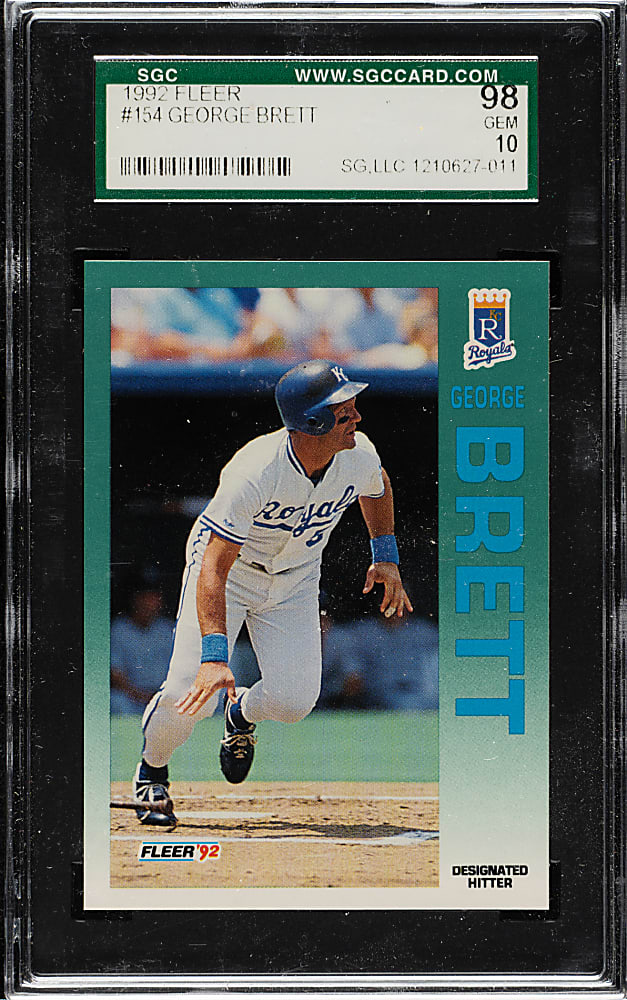 1992 Fleer #154 George Brett SGC GEM 98