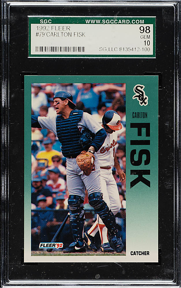 1992 Fleer #79 Carlton Fisk SGC GEM 98