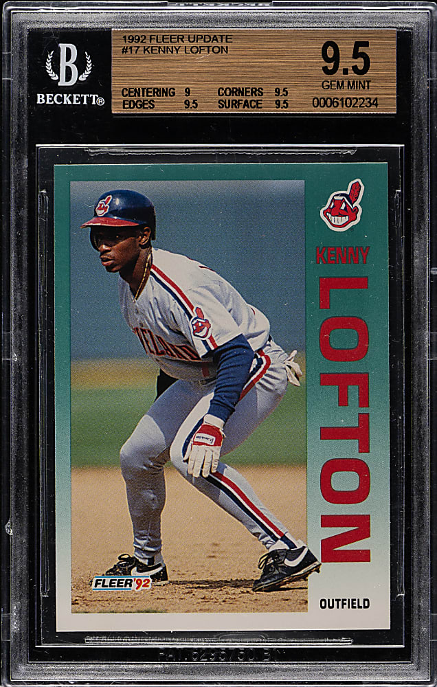 1992 Fleer Update #U-17 Kenny Lofton BGS GEM MINT 9.5