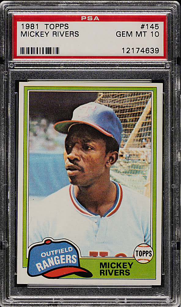 1981 Topps #145 Mickey Rivers PSA GEM MINT 10
