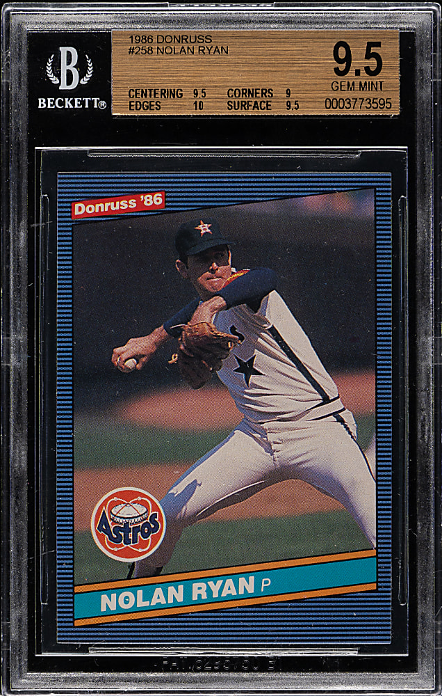 1986 Donruss #258 Nolan Ryan BGS GEM MINT 9.5