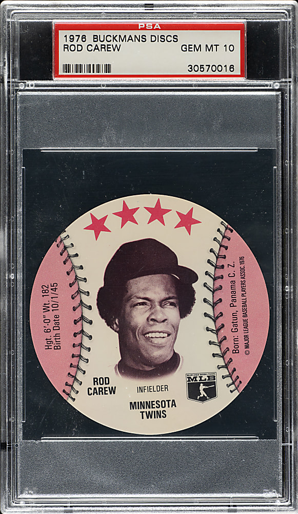 1976 Buckmans Discs Rod Carew PSA GEM MINT 10