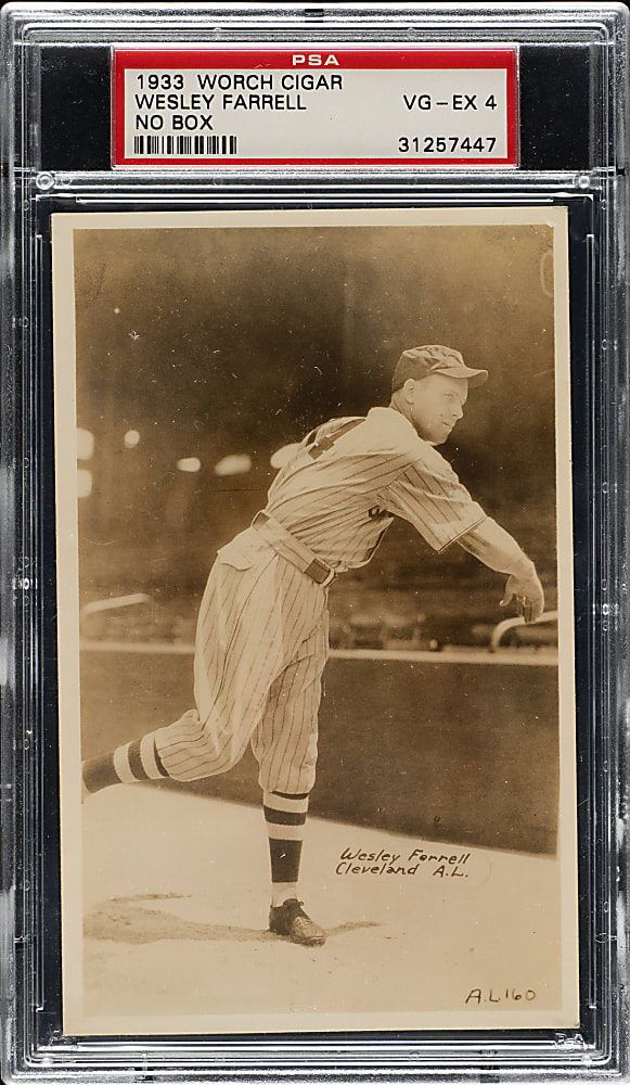 1933 Worch Cigar Wes Ferrell PSA VG-EX 4