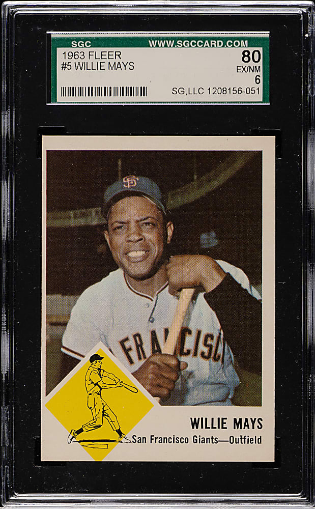 1963 Fleer #5 Willie Mays SGC EX/NM 80