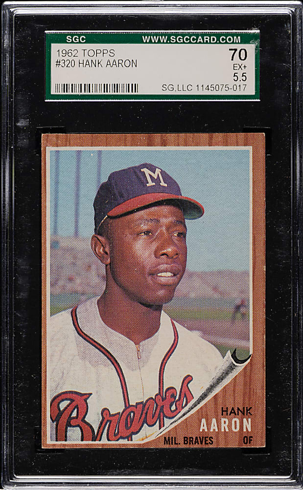 1962 Topps #320 Hank Aaron SGC EX+ 70