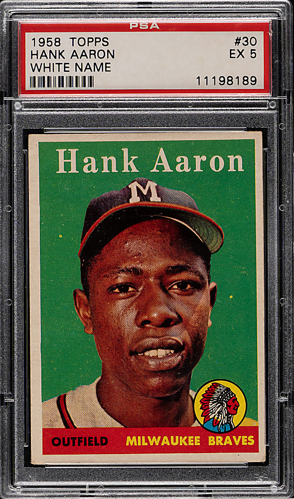 1958 Topps #30 Hank Aaron PSA EX 5