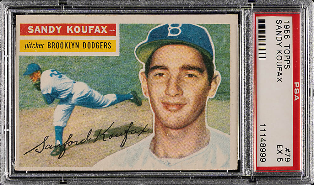 1956 Topps #79 Sandy Koufax White Back PSA EX 5