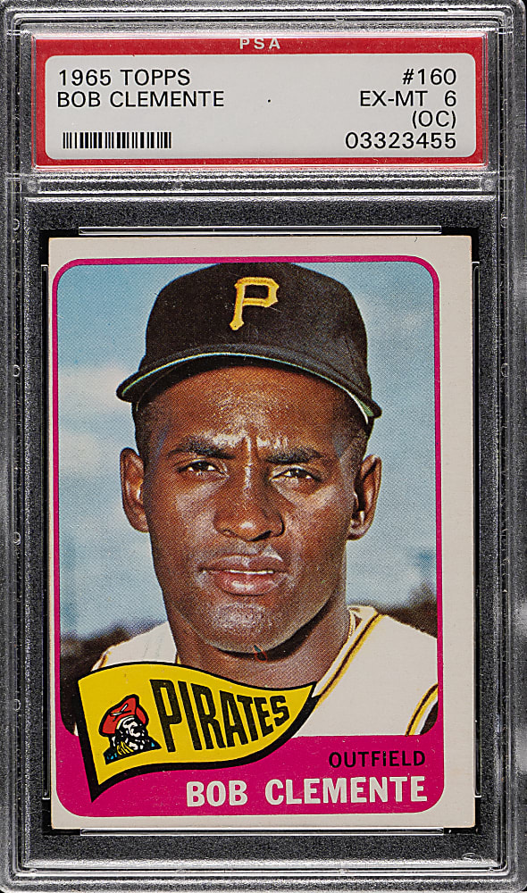 1965 Topps #160 Roberto Clemente PSA EX-MT 6 (OC)