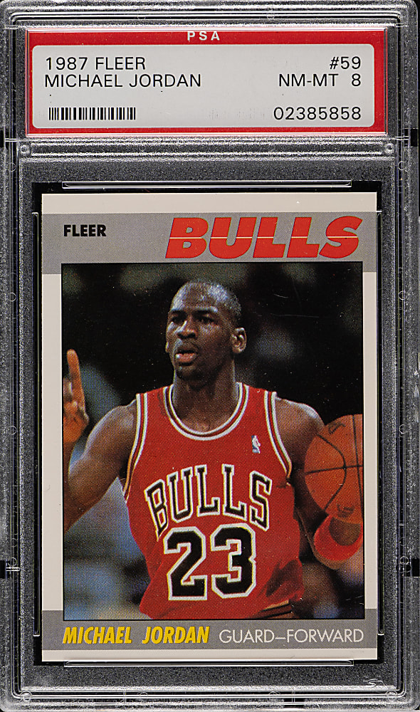 1987-1988 Fleer Basketball #59 Michael Jordan PSA NM-MT 8
