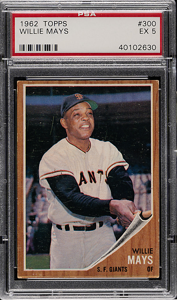 1962 Topps #300 Willie Mays PSA EX 5