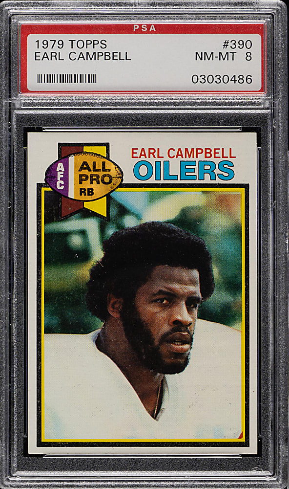 1979 Topps Football #390 Earl Campbell Rookie PSA NM-MT 8