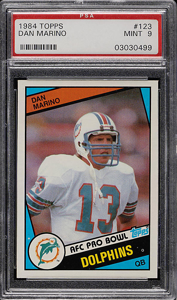 1984 Topps Football #123 Dan Marino Rookie PSA MINT 9