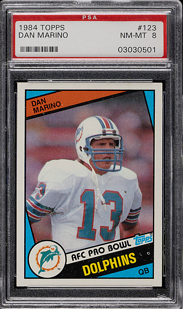 1984 Topps Football #123 Dan Marino Rookie PSA NM-MT 8