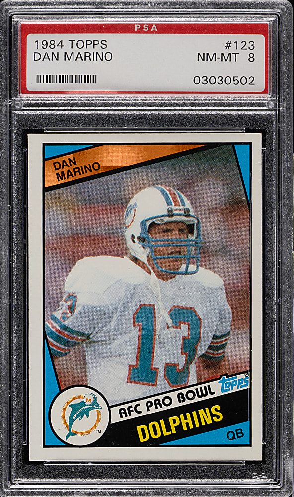 1984 Topps Football #123 Dan Marino Rookie PSA NM-MT 8