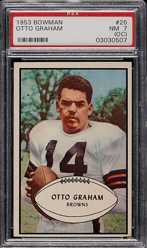 1953 Bowman Football #26 Otto Graham PSA NM 7 (OC)