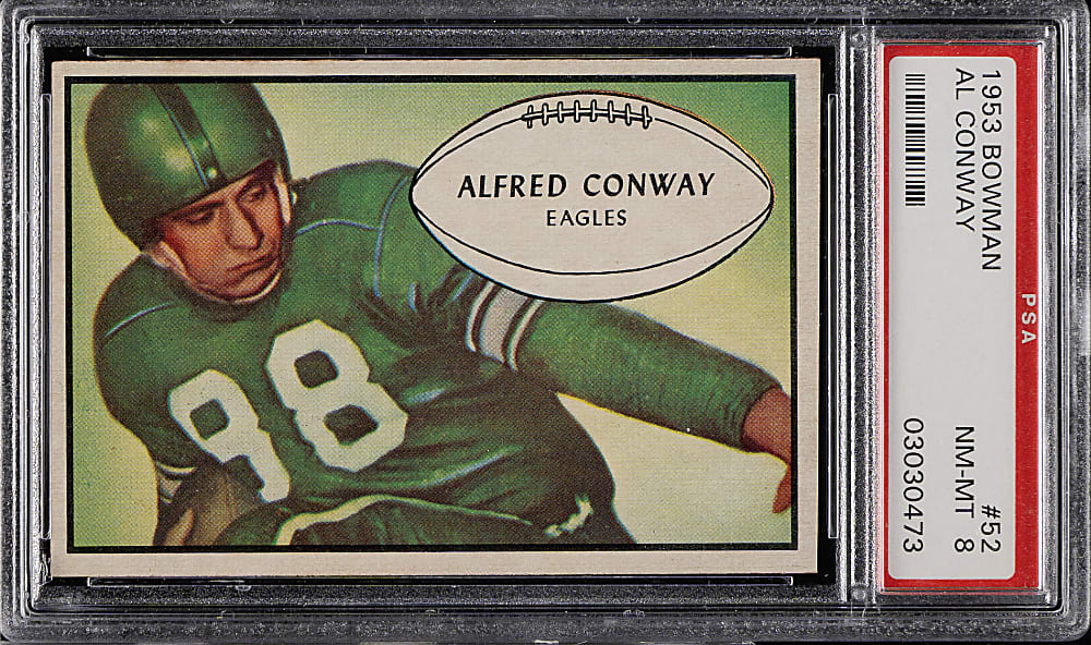 1953 Bowman Football #52 Al Conway PSA NM-MT 8