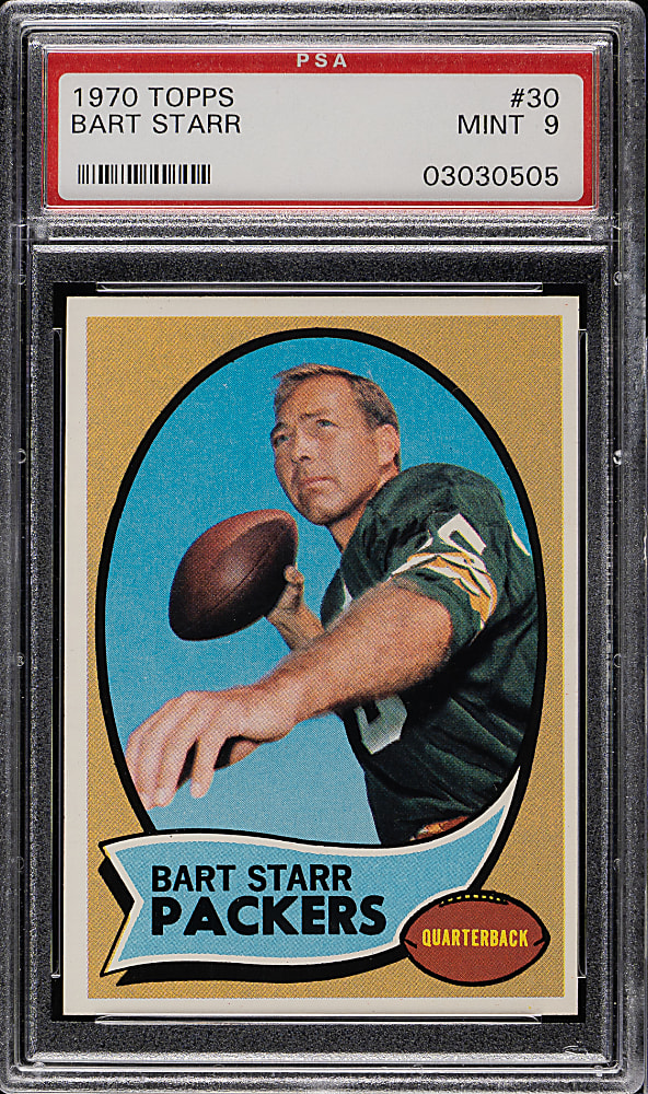1970 Topps Football #30 Bart Starr PSA MINT 9