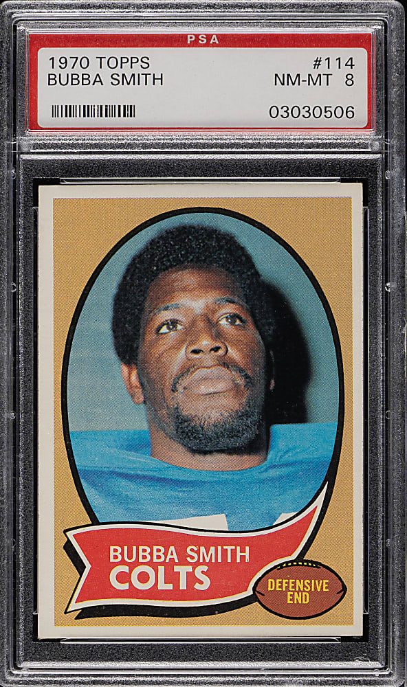 1970 Topps Football #114 Bubba Smith PSA NM-MT 8