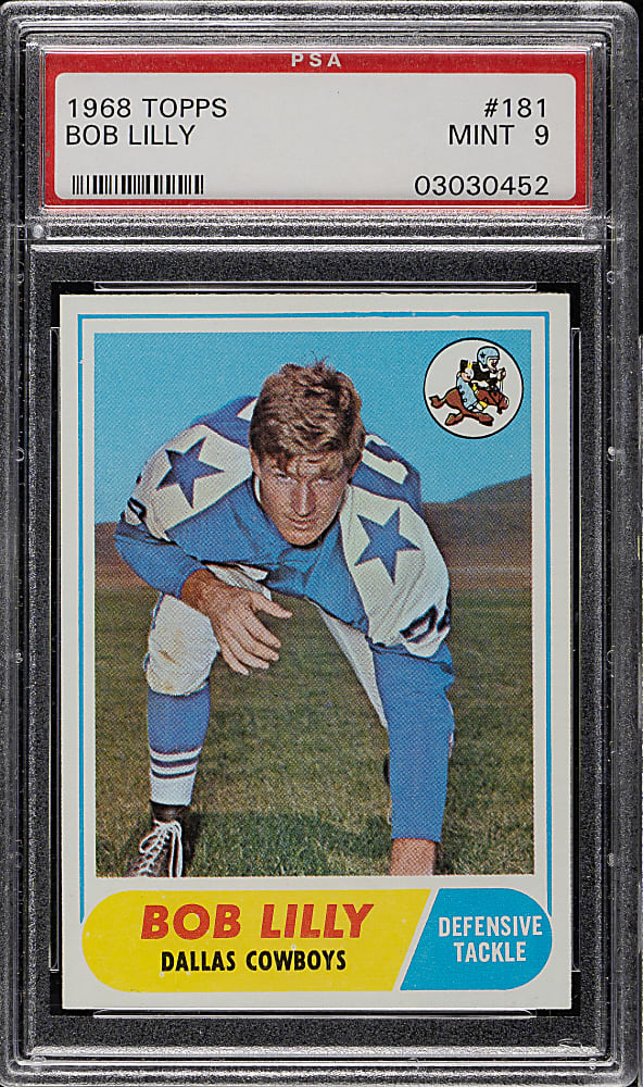 1968 Topps Football #181 Bob Lilly PSA MINT 9