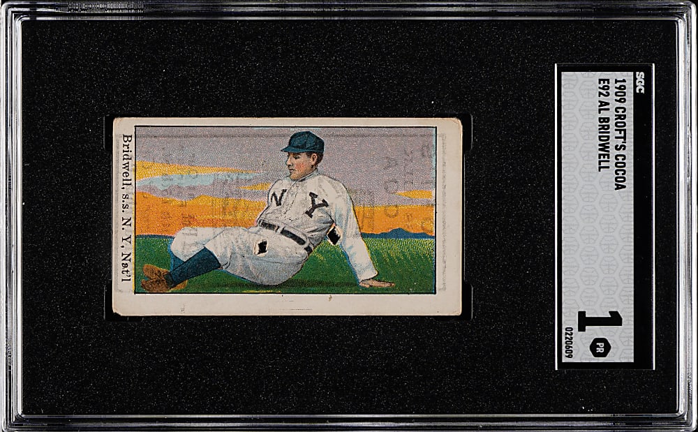 1909 E92 Croft's Cocoa Al Bridwell SGC POOR 1