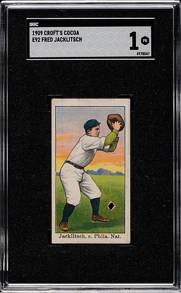 1909 E92 Croft's Cocoa Fred Jacklitsch SGC POOR 1
