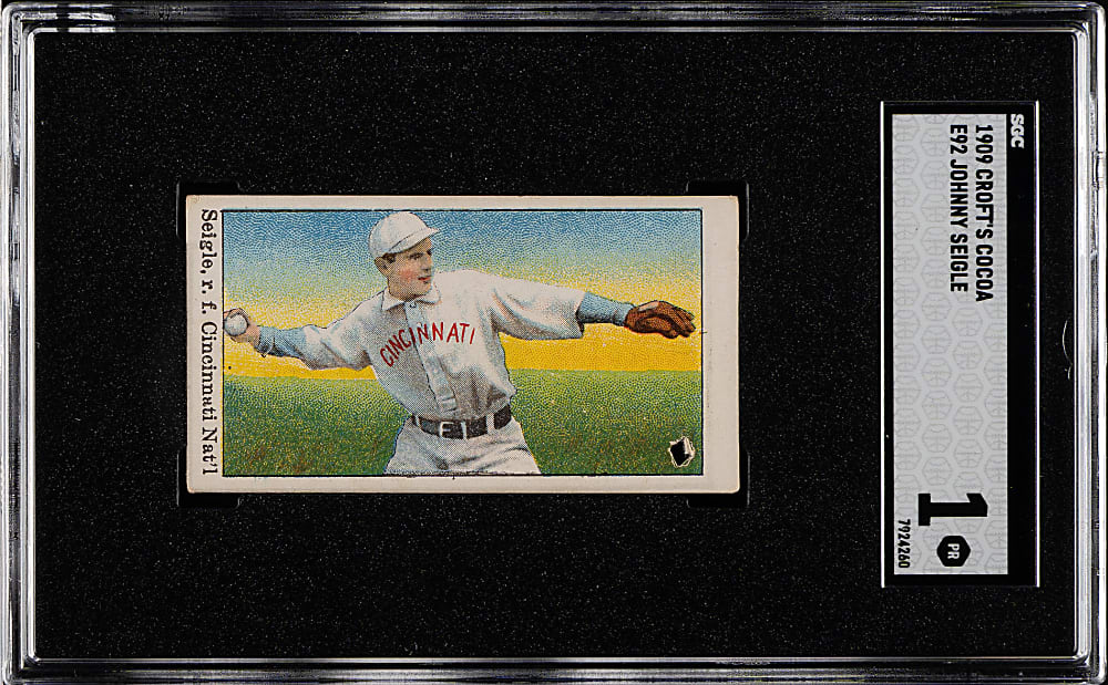1909 E92 Croft's Cocoa Johnny Seigle SGC POOR 1