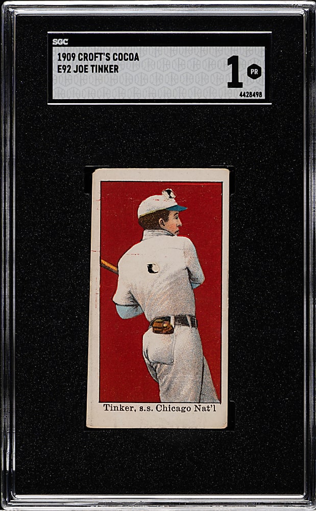 1909 E92 Croft's Cocoa Joe Tinker SGC POOR 1