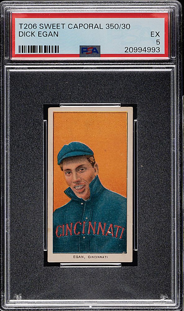 1909-1911 T206 White Border Dick Egan PSA EX 5