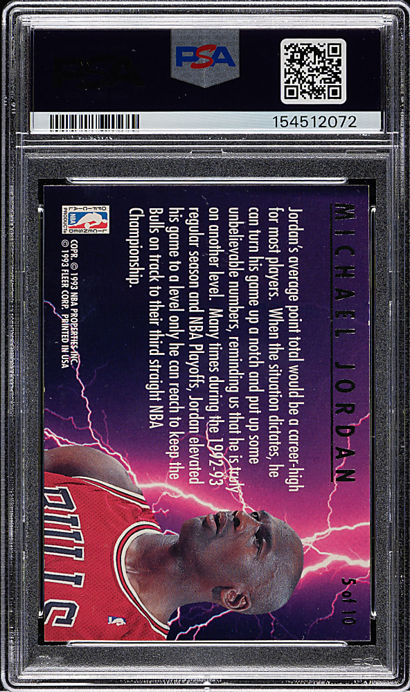 1993-1994 Fleer Ultra Scoring Kings Basketball #5 Michael Jordan PSA NM-MT 8