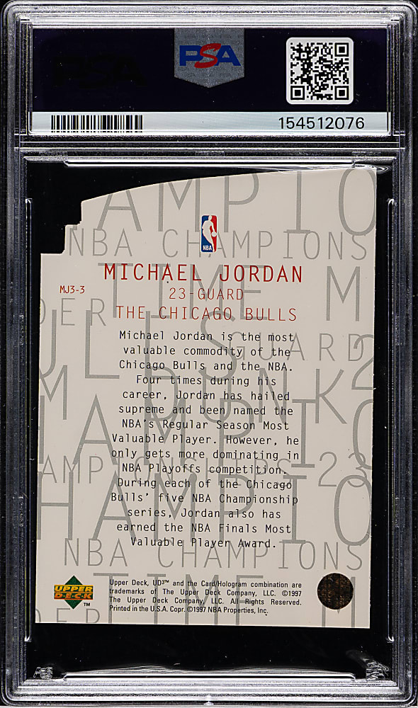 1997-1998 Upper Deck UD3 MJ3 Basketball #MJ3-3 Michael Jordan PSA NM-MT 8