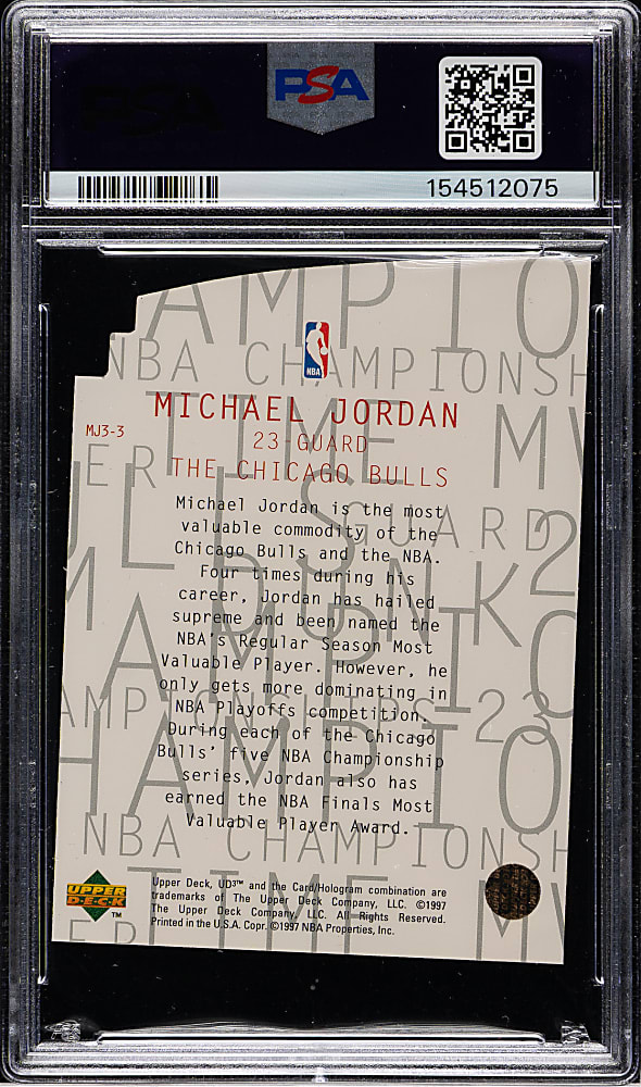 1997-1998 Upper Deck UD3 MJ3 Basketball #MJ3-3 Michael Jordan PSA MINT 9