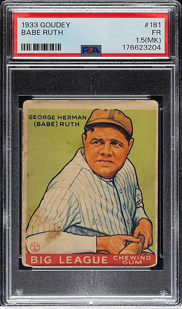 1933 R319 Goudey #181 Babe Ruth PSA FAIR 1.5 (MK)
