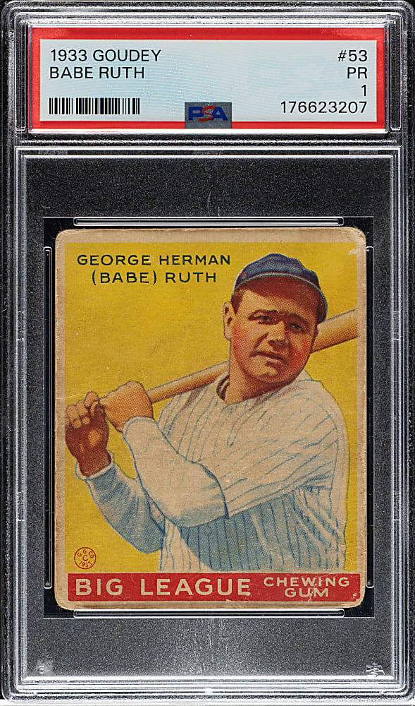 1933 R319 Goudey #53 Babe Ruth PSA POOR 1