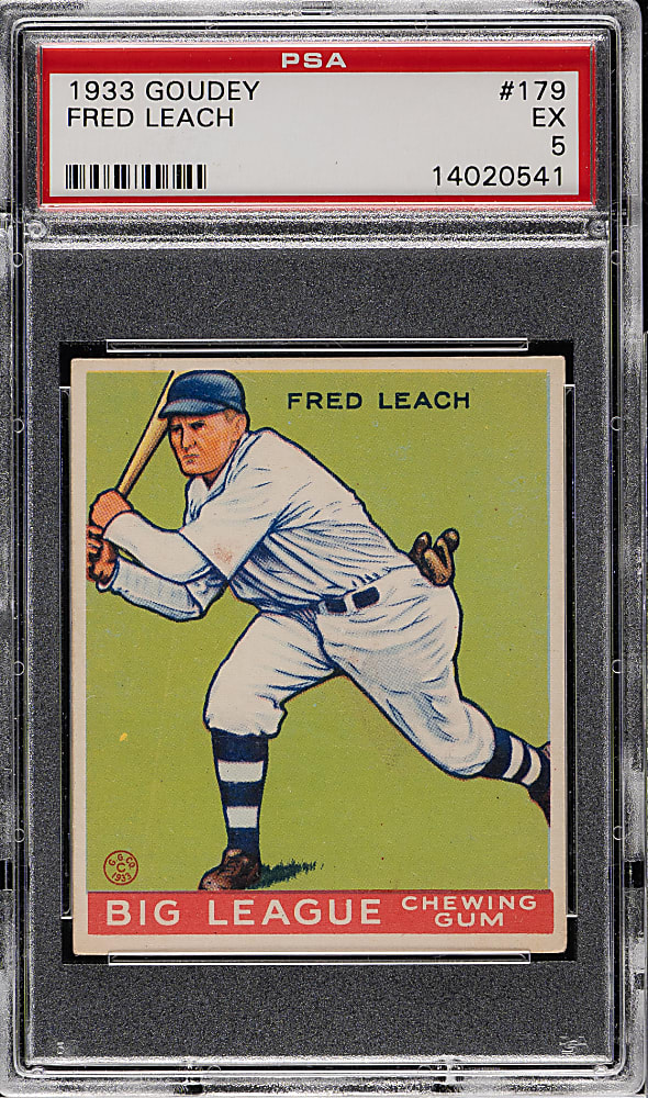 1933 R319 Goudey #179 Fred Leach PSA EX 5