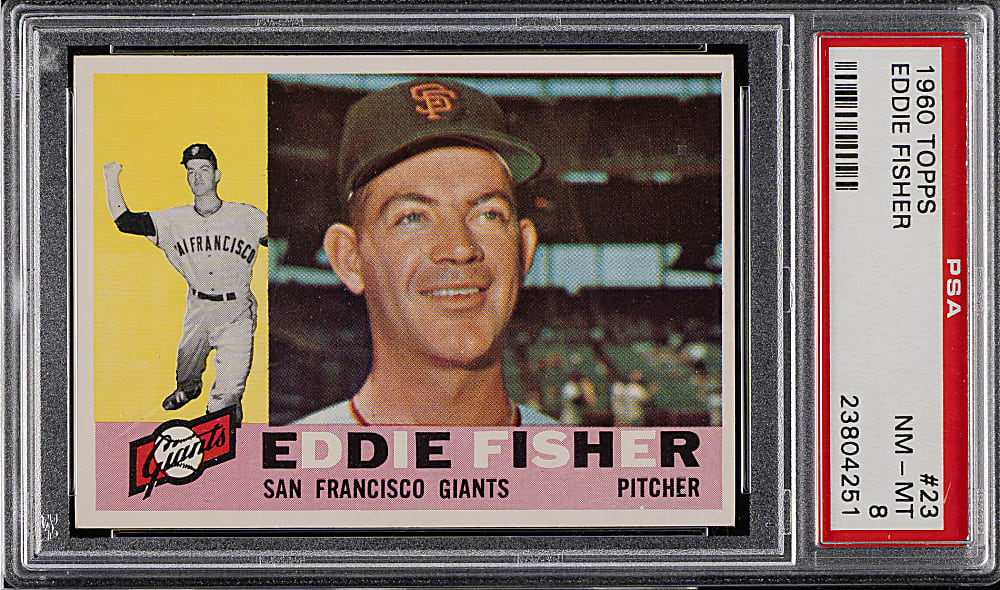 1960 Topps #23 Eddie Fisher PSA NM-MT 8