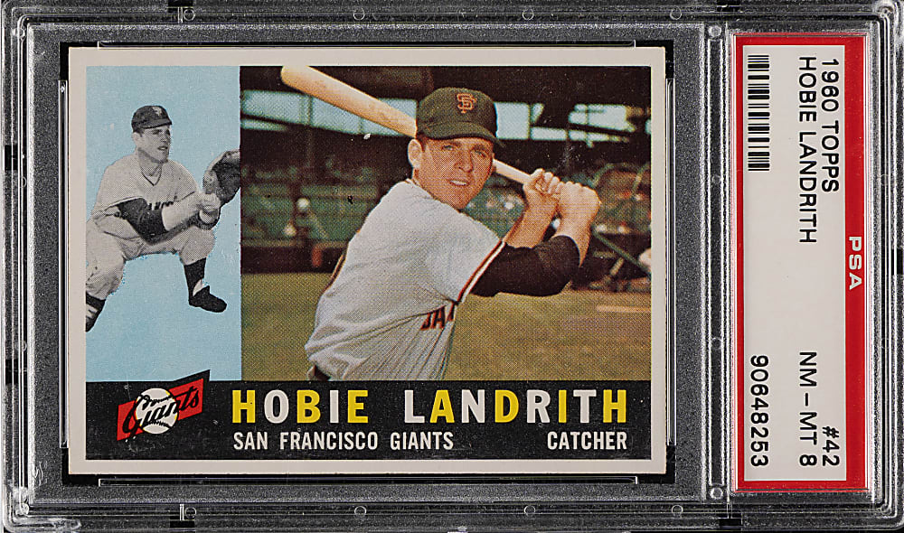 1960 Topps #42 Hobie Landrith PSA NM-MT 8