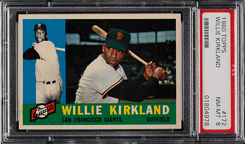 1960 Topps #172 Willie Kirkland PSA NM-MT 8