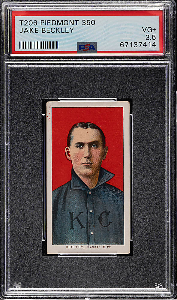 1909-1911 T206 White Border Jake Beckley PSA VG+ 3.5