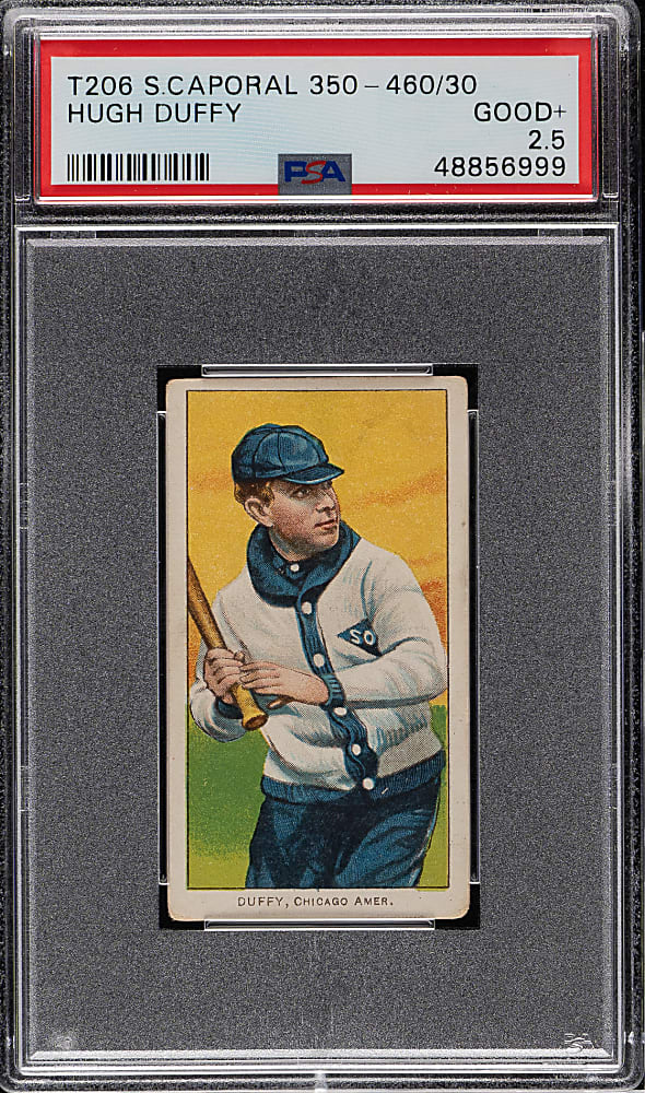 1909-1911 T206 White Border Hugh Duffy PSA GOOD+ 2.5