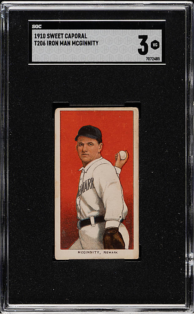 1909-1911 T206 White Border Joe "Iron Man" McGinnity SGC VG 3