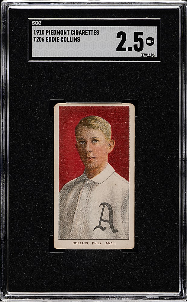 1909-1911 T206 White Border Eddie Collins SGC GOOD+ 2.5