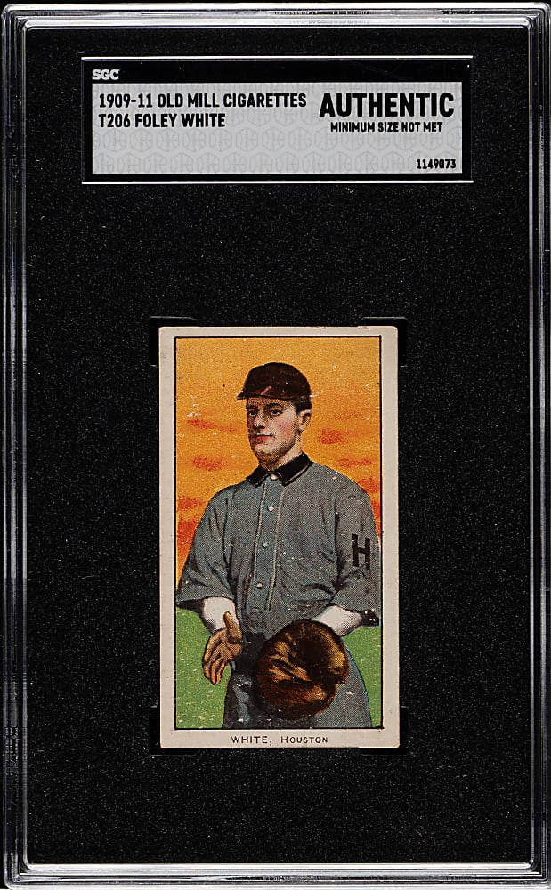 1909-1911 T206 White Border Foley White Southern Leaguer SGC Authentic - Old Mill Back