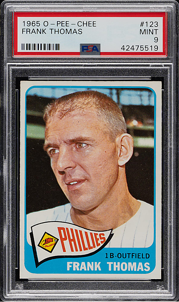 1965 O-Pee-Chee #123 Frank Thomas PSA MINT 9