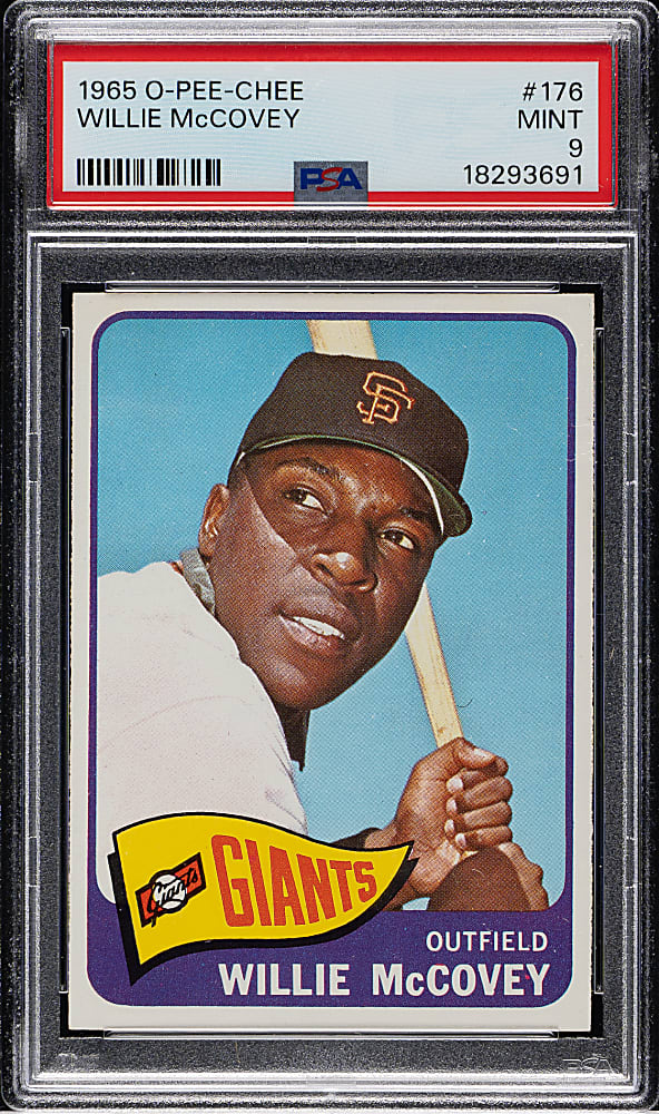 1965 O-Pee-Chee #176 Willie McCovey PSA MINT 9