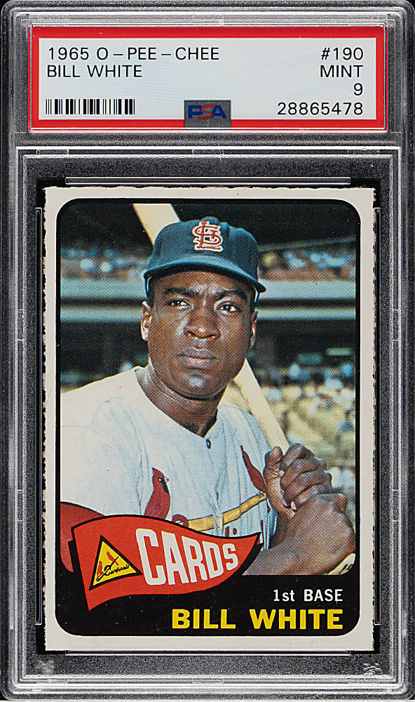 1965 O-Pee-Chee #190 Bill White PSA MINT 9