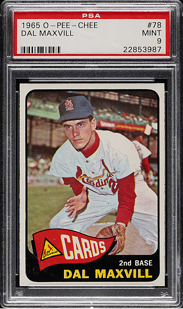 1965 O-Pee-Chee #78 Dal Maxvill PSA MINT 9