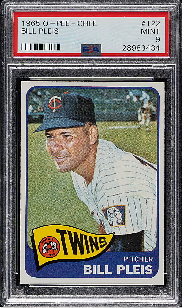 1965 O-Pee-Chee #122 Bill Pleis PSA MINT 9