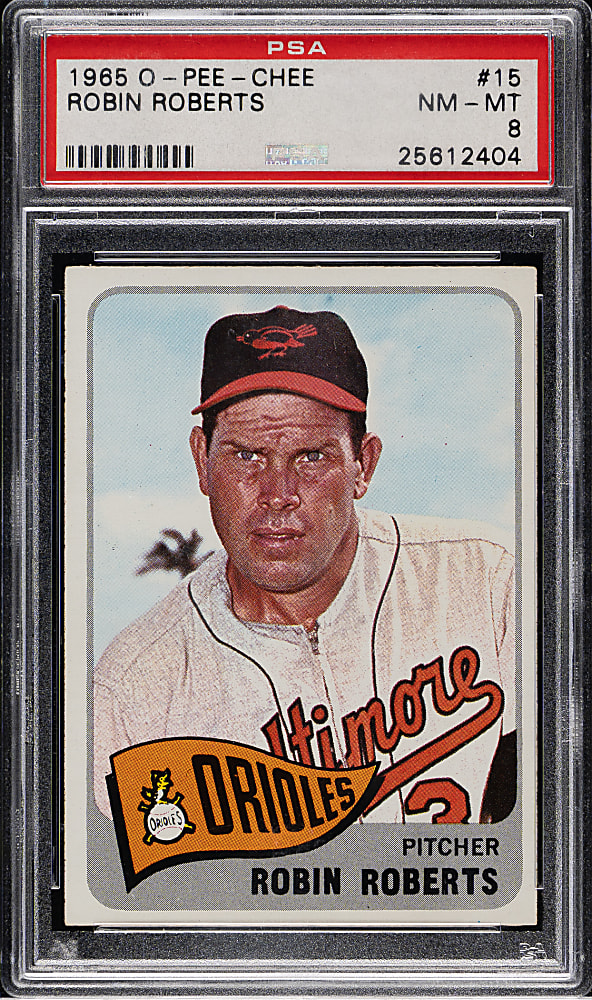 1965 O-Pee-Chee #15 Robin Roberts PSA NM-MT 8