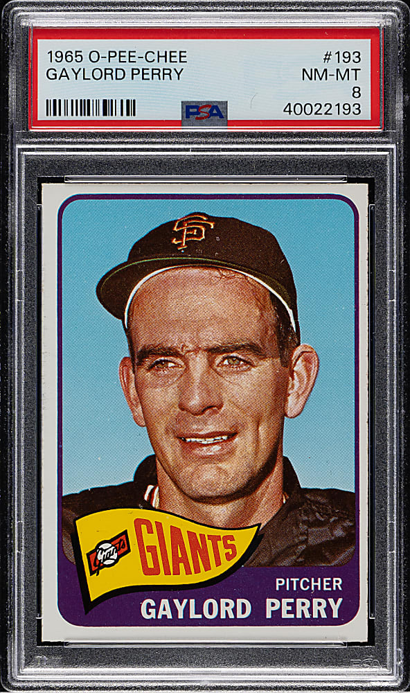 1965 O-Pee-Chee #193 Gaylord Perry PSA NM-MT 8