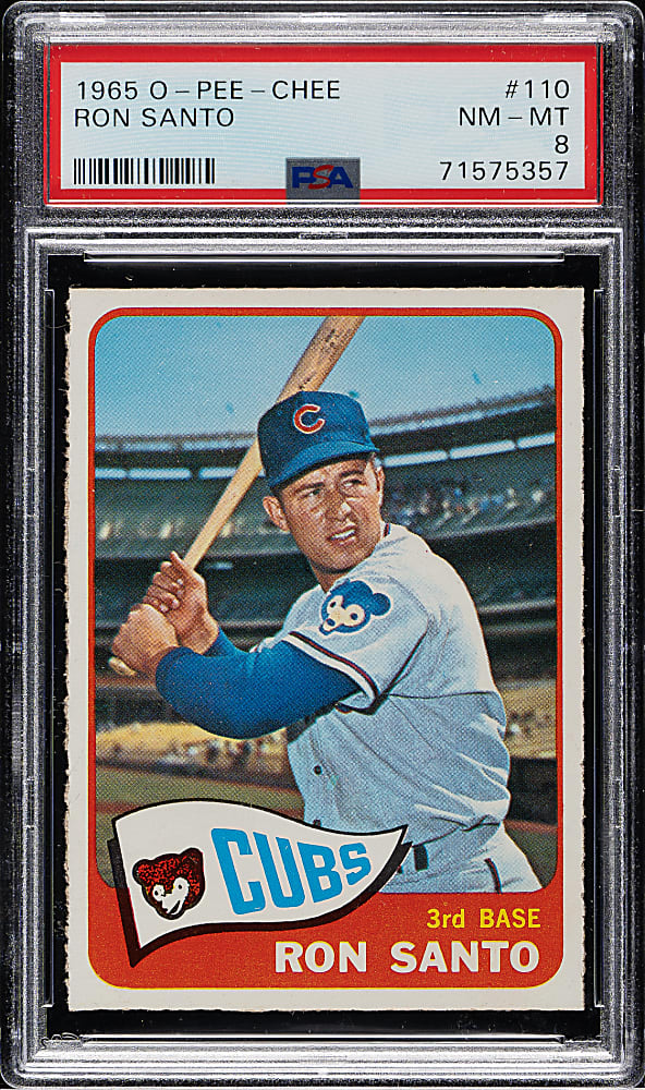 1965 O-Pee-Chee #110 Ron Santo PSA NM-MT 8